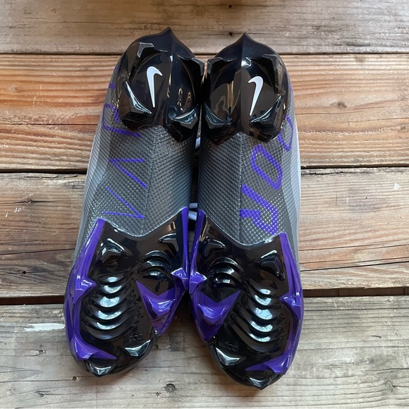 New Men Nike Vapor Edge Speed 360 Black Court Purple Football Cleats - Picture 8 of 8
